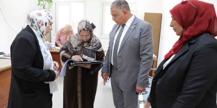 ﻿نائب رئيس جامعة الأزهر يتفقد لجان القدرات بكلية التربية الرياضية للبنات