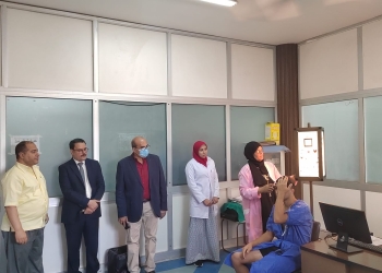 ﻿نائب رئيس جامعة الأزهر يتفقد لجان الكشف الطبي لطلاب كلية التربية الرياضية