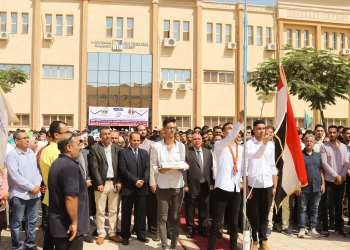 رئيس جامعة الدلتا التكنولوجية يشهد تحية العلم وانطلاق المحاضرات التعريفية