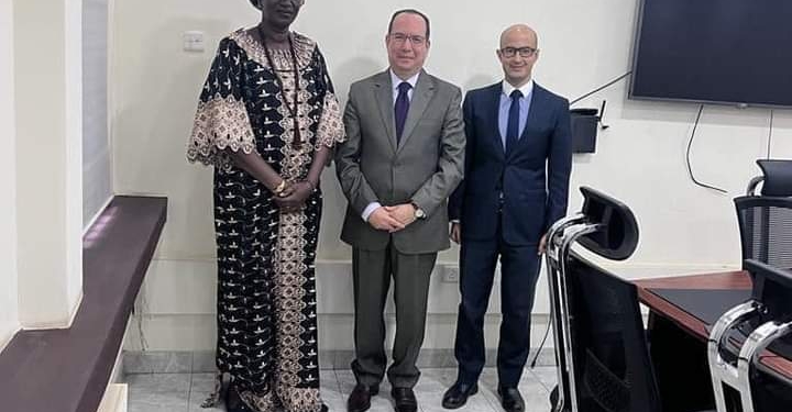 سفير مصر في جوبا يلتقي مع وزيرة التعليم الأساسي بجنوب السودان