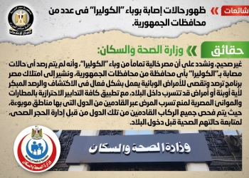 حقيقة ظهور حالات إصابة بوباء “الكوليرا” في عدد من محافظات الجمهورية