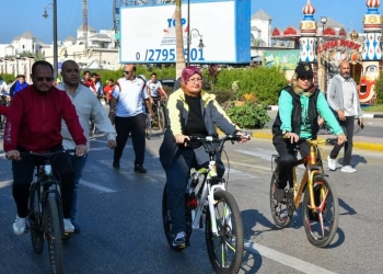 وكيل التعليم ببورسعيد تشارك 120 طالب في سباق الدراجات لمدارس  الإعدادية والثانوية