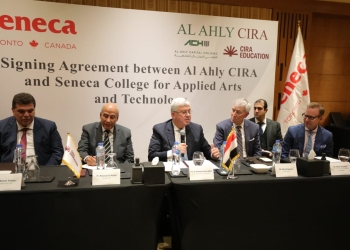 وزير التعليم العالي يشهد حفل توقيع مذكرة تفاهم لإنشاء فرعين لجامعة سينيكا الكندية بمصر