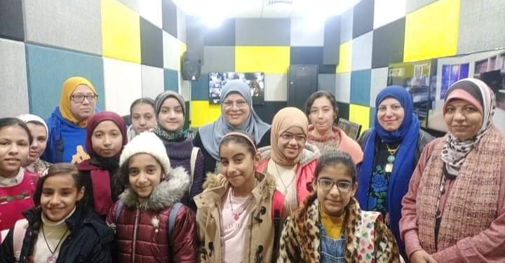 طلاب جامعة الطفل في زيارة لإعلام جامعة المنوفية