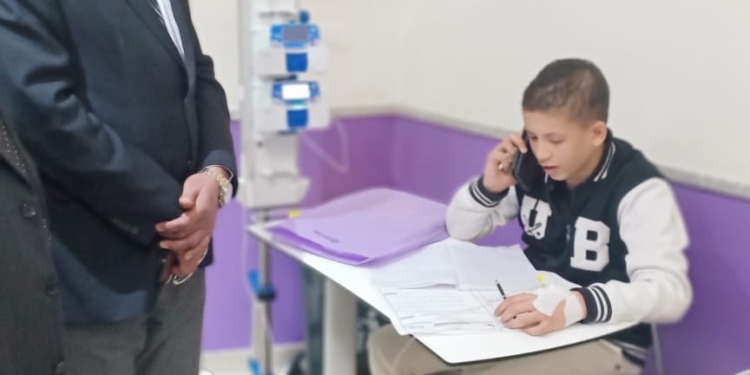 «سلومة» يتفقد لجنة مستشفي57357 للشهادة الإعدادية