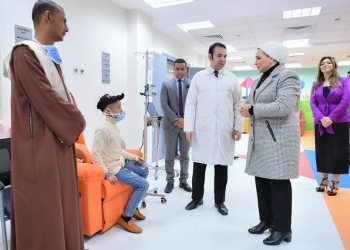 انتصار السيسي تزور مستشفى شفاء الأورمان لعلاج سرطان الأطفال «صور»
