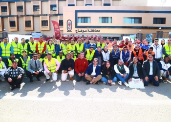 شباب المتطزعين قى الاصطفاف فى سوهاج