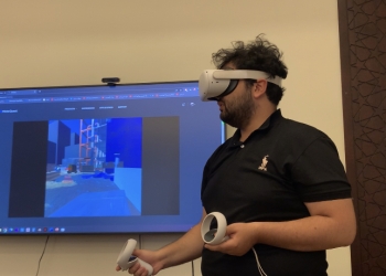 فريق من أساتذة وطلاب الجامعة الأمريكية يطور برامج تدريب  باستخدام تقنية الواقع الافتراضي
