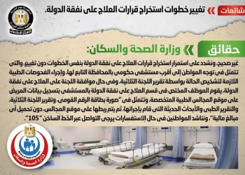 الحكومة ترد على شائعة تغيير خطوات استخراج قرارات العلاج على نفقة الدولة