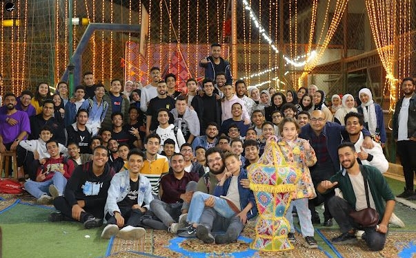 رئيس جامعة حلوان يشارك فى إفطار هندسة المطرية