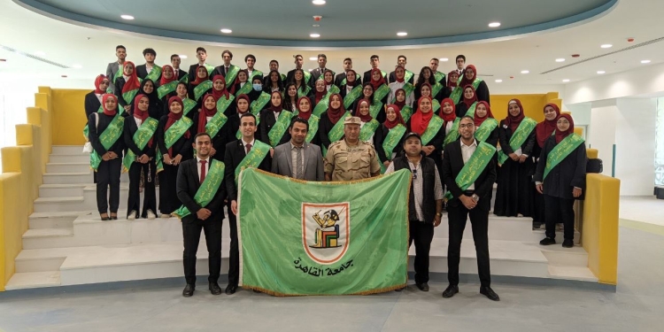 اتحاد طلاب كليات جامعة القاهرة في زيارة ميدانية لمستشفى 500 500 والوقوف على معدلات الإنجاز بالمشروع