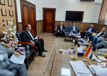 رئيس جامعة بني سويف التكنولوجية يستقبل لجنة قطاع التعليم العالي