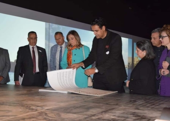 وزيرة الثقافة تفتتح الجناح المصري ‏لبينالي فينيسيا الدولي ‏للعمارة