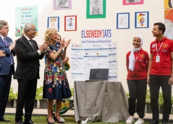 تفاصيل زيارة جيل بايد للمدرسة السويدي الدولية للتكنولوجيا والبرمجيات "صور"