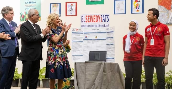 تفاصيل زيارة جيل بايد للمدرسة السويدي الدولية للتكنولوجيا والبرمجيات "صور"