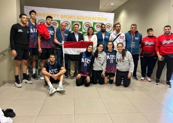 فوز فريق الجامعة الأمريكية لكرة السلة بالبطولة الإفريقية بجنوب إفريقيا