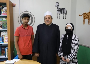 شيخ الأزهر يرسل رسالة تقدير لمحاربي السرطان فاطمة وأنس طلاب الثانوية الأزهرية في 57357