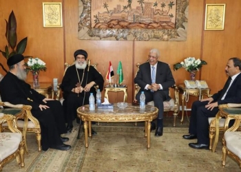 «القاصد» يستقبل الأنبا بنيامين مطران المنوفية للتهنئة بعيد الأضحي