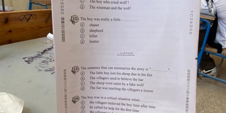 أول رد من التعليم على صورة الطالبة التي نشرت امتحان الإنجليزي بالباركود والبيانات الشخصية