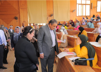 رئيس جامعة كفر الشيخ يتفقد اختبارات القدرات بكليتي التربية الرياضية والتربية النوعية