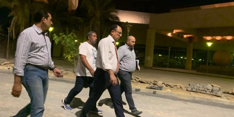 رئيس جامعة حلوان يستكمل سلسلة الجولات التفقدية لمتابعة استعدادات أسبوع شباب الجامعات