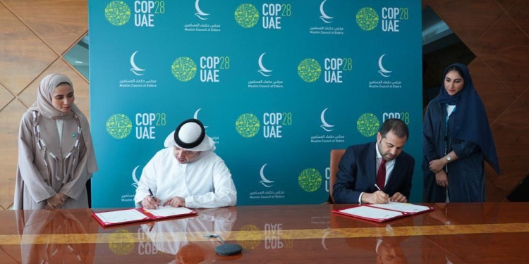 مجلس حكماء المسلمين يتولى تنظيم فعاليات جناح الإيمان في COP28 بدولة الإمارات العربية المتحدة
