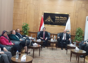 “الجيزاوي” يستقبل القائم بعمل رئيس جامعة بنها الأهلية