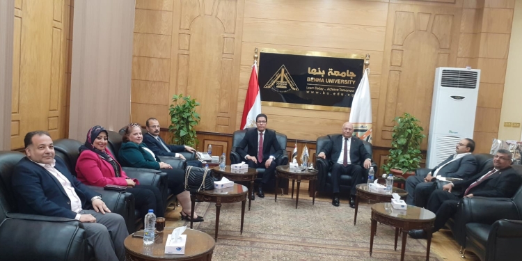 “الجيزاوي” يستقبل القائم بعمل رئيس جامعة بنها الأهلية