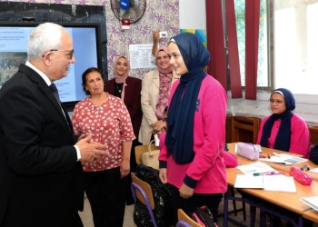 وزير التربية والتعليم ومحافظ السويس يتابعان الأعمال الإنشائية لمدارس النيل الدولية