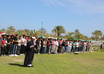طلاب جامعة سيناء يؤدون صلاة الغائب على أرواح الفلسطينيين ويدينون استهداف المدنيين