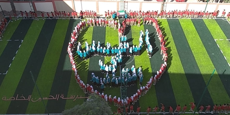 طلاب مدارس مصر يقفون دقيقة حدادا على أرواح شهداء فلسطين «صور»