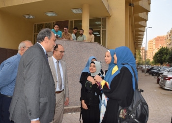 رئيس جامعة حلوان يتفقد المدينة الجامعية بالمطرية