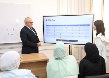  الخشت يتفقد سير الدراسة بجامعة القاهرة الدولية ويطمئن على انتظام المحاضرات وتواجد أعضاء هيئة التدريس