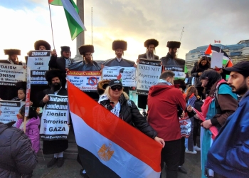 الاتحاد العام للمصريين في الخارج يشارك في مسيرة ضد احداث غزة في لندن