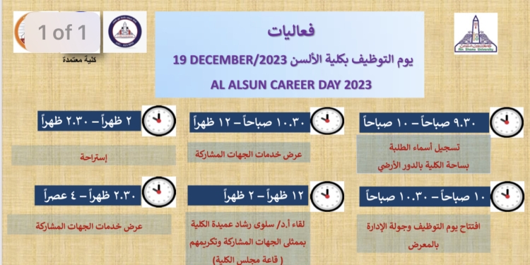تفاصيل يوم التوظيف بألسن عين شمس