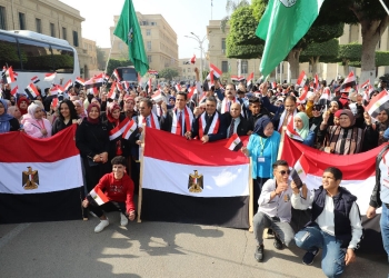 جامعة القاهرة تشارك بقوة في العرس الديموقراطي للانتخابات الرئاسية تحت شعار “انزل شارك .. مصر هي الأهم”