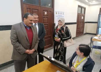 نائب رئيس جامعة بنها يتفقد فعاليات ملتقى إبداع الخامس لكليات التربية النوعية