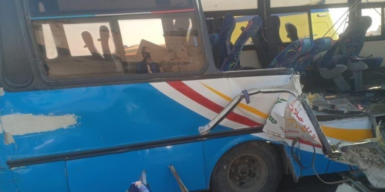 الجامعة المصرية الروسية تكشف تفاصيل حادث تصادم اتوبيس بالطلاب