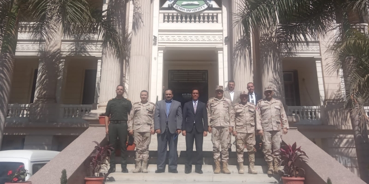 رئيس جامعة بنها يستقبل المستشار العسكري الجديد لمحافظة القليوبية