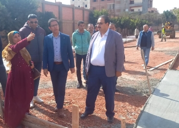 الجيزاوى يتفقد مجمع الخدمات وكلية التمريض وتشجير أرض جامعة بنها