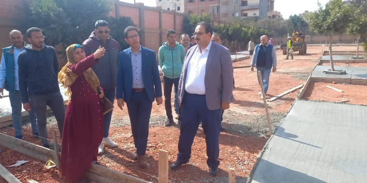 الجيزاوى يتفقد مجمع الخدمات وكلية التمريض وتشجير أرض جامعة بنها