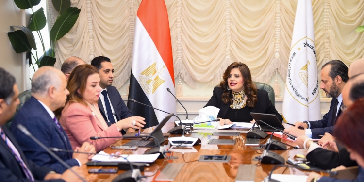 سها الجندى تجتمع بممثلي وزارتي الخارجية والداخلية،