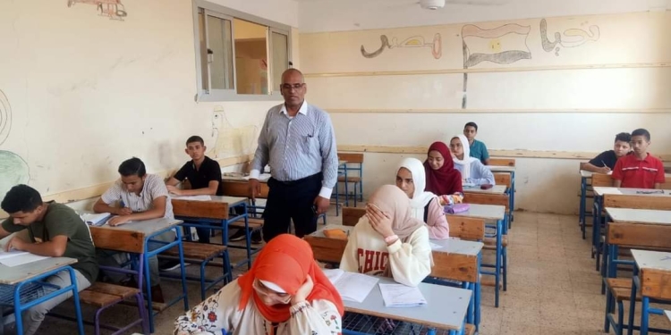 تداول امتحان الهندسة للشهادة الإعدادية الترم الثاني 2024 بالمنيا