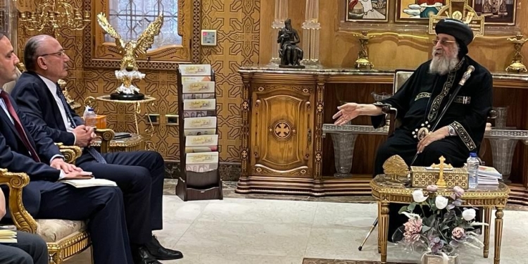 السفير التركي بالقاهرة يلتقي بقداسة البابا تواضروس الثاني بابا بالكنيسة القبطية الأرثوذكسية