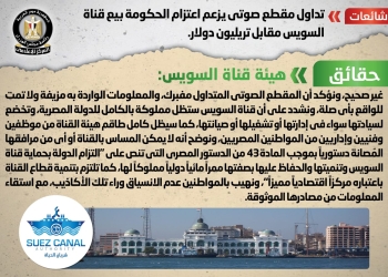تداول مقطع صوتي يزعم اعتزام الحكومة بيع قناة السويس مقابل تريليون دولار