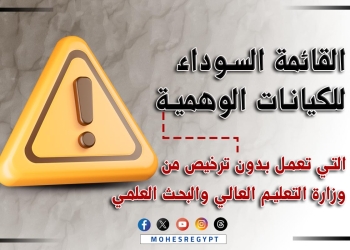 تنسيق الجامعات 2024..التعليم العالي تعلن قائمة سوداء بأسماء الكيانات الوهمية