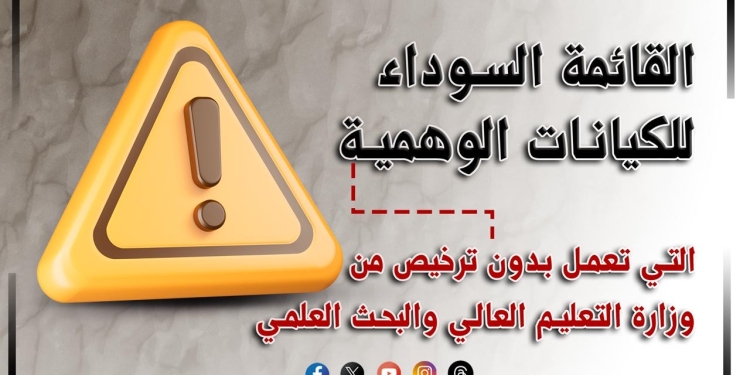 تنسيق الجامعات 2024..التعليم العالي تعلن قائمة سوداء بأسماء الكيانات الوهمية