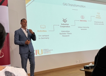 رئيس الجامعة الألمانية الدولية:  نمزج العلوم الأكاديمية والتدريب العملي مع التفكير النقدي والمهارات القيادية