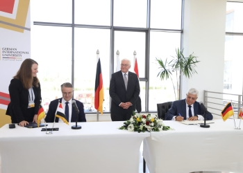 رئيس ألمانيا ووزير التعليم العالي يشهدان الافتتاح الرسمي للجامعة الدولية الألمانية بالعاصمة الإدارية