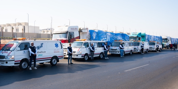 ضمن فعاليات التحالف الوطنى للعمل الأهلى… إطلاق القافلة العاشرة إلى غزة